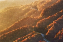 Autumn Sunrise in Smoky Mountains National Park 
