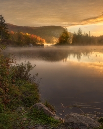 Autumn sunrise in Vermont 