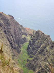 Awaawapuhi trail looking over the Napali coast Kauai 