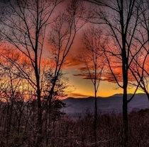 Awesome sunset in Blue Ridge Georgia