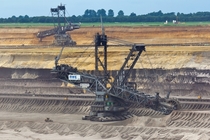 Bagger  a bucket excavator used in German coal mines and the largest land-bound machine on earth 