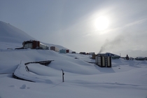 Barentsburg a Russian village in Arctic NorwaySvalbard
