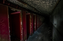 Bathrooms in an abandoned WWI and WWII military fort near the French-German border 