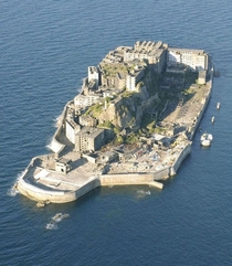 Battleship shape IslandHashima Island in Japanese TerritoryThe whole Island is concrete building itself
