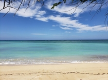 Beachscape on the beach of Estero Hondo in the Dominican Republic 