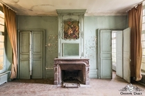 Beautiful abandoned French chateau which was damaged by a huge fire in  