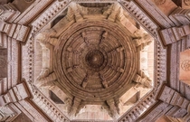 Beautiful ceiling of a temple in Mandore GardenIndia