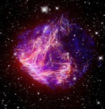 Beautiful Destruction N Supernova Remnant In Large Magellanic Cloud 