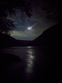 Beautiful moon over the New River WV OC