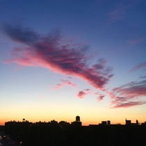 Beautiful morning cloud over Brooklyn NY USA 