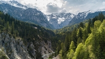 Beautiful Mountainscape near Garmisch Bavaria Germany 