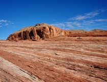 Beautiful red lines in the desert rocks Valley of Fire Nevada USA 