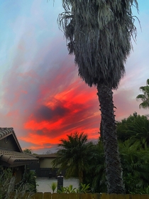 Beautiful sky over home in Southern California  