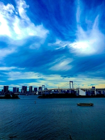Beautiful sky over Tokyo 