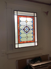 Beautiful stained glass found in an abandoned house Likely to be destroyed soon