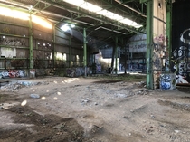 Beautiful sunlights and colors inside an abandoned factory  near Mons Belgium  
