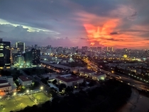 Beautiful sunset in HCMC Vietnam