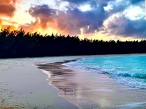 Beautiful sunset in the bahamas