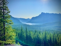 Beautiful view of Lake Minnewanka - Banff Canada 