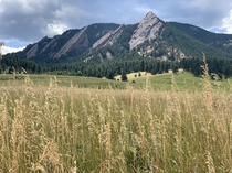 Beautiful view of the Flat Irons in Boulder CO 