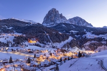 Beautiful village in Italy  Dolomites