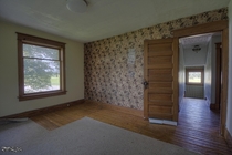 Bedroom Inside a Wealthy Farmers Abandoned Homestead in Rural Ontario 