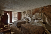 Bedroom Inside the Abandoned Days In Resort In Pennsylvania 