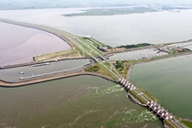 Beginning of the Afsluitdijk - Netherlands 