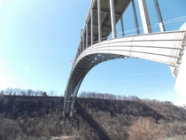 Beneath the Lewiston-Queenston Bridge above the Niagara River 