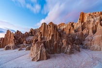 Bentonite formations at Cathedral Gorge Nevada USA 