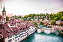Bern and the river Aare in Switzerland