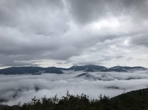 Between cloud layers on Mt Washington NH 