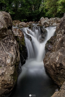 Bewts-y-Coed Waterfall Snowdonia 