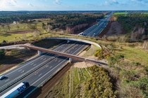 Bicycle bridge and ecoduct near Rijssen The Netherlands