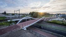 Bicycle bridge in Enschede Netherlands