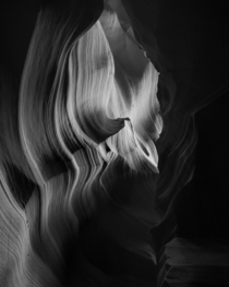 Black and White really gives a different perspective Antelope Canyon AZ 