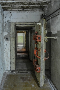 Blast door of a former Nazi Soviet Nuclear Bunker