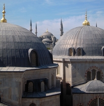 Blue Mosque as seen from Hagia Sophia Istanbul Turkey 
