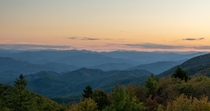 Blue Ridge Mountains at sunset 