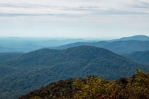 Blue Ridge Mountains in Shenandoah National Park Virginia 