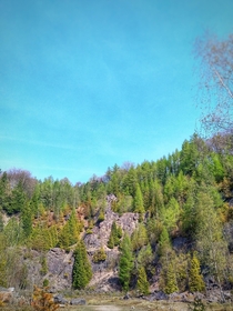 Blue Rock disused quarry in The Forest Of Dean Gloucestershire England OC x