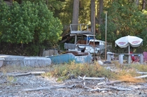 Boat graveyard in northwest Washington