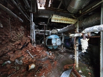 Boiler room for an abandoned paper mill in Sweden