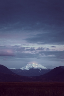 Bold Peak from the Palmer Hayflats Wasilla Alaska  x  OC