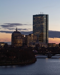 Boston Massachusetts at sunset 