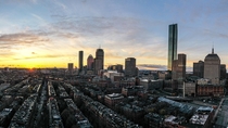Boston post storm sunset