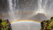 Bottom of Rainbow Waterfall Victoria Falls Zimbabwe 