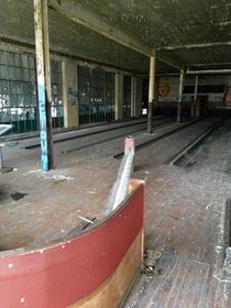 Bowling alley in the abandoned Scranton Lace Factory
