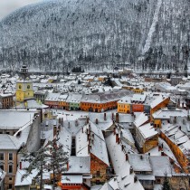 Brasov Romania under a recent snow 