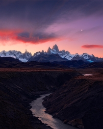 Breakthrough Settling into dusk behind Fitz Roy by Casey Colomb case_colo 